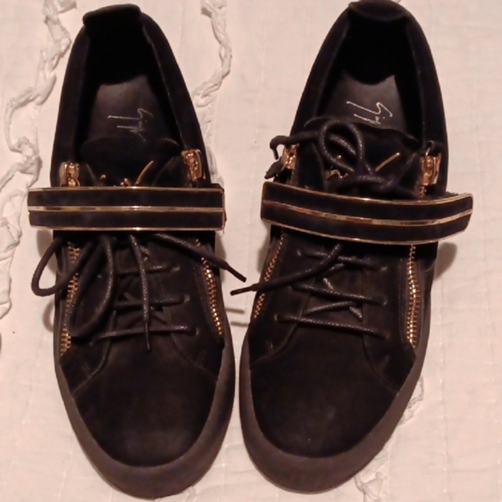 Giuseppe Zanotti Black Sneakers with Velcro Straps